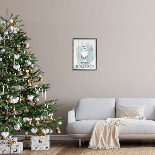 Stupell Industries Gnome For The Holidays Nautical Framed Giclee Art